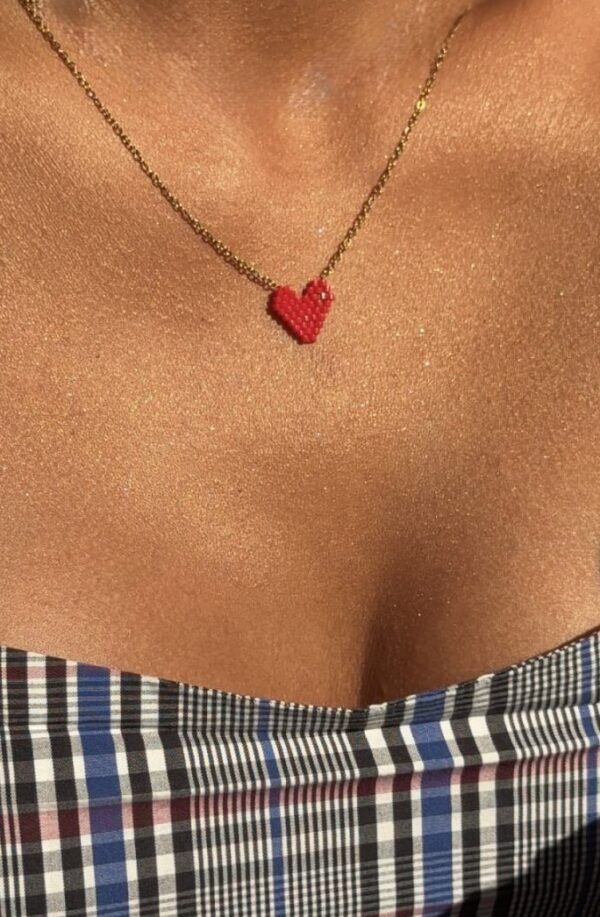 Red Miyuki Heart