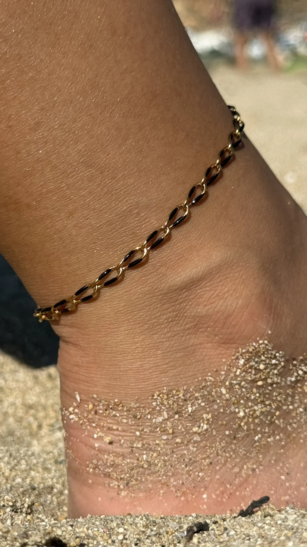 Black Twist Anklet