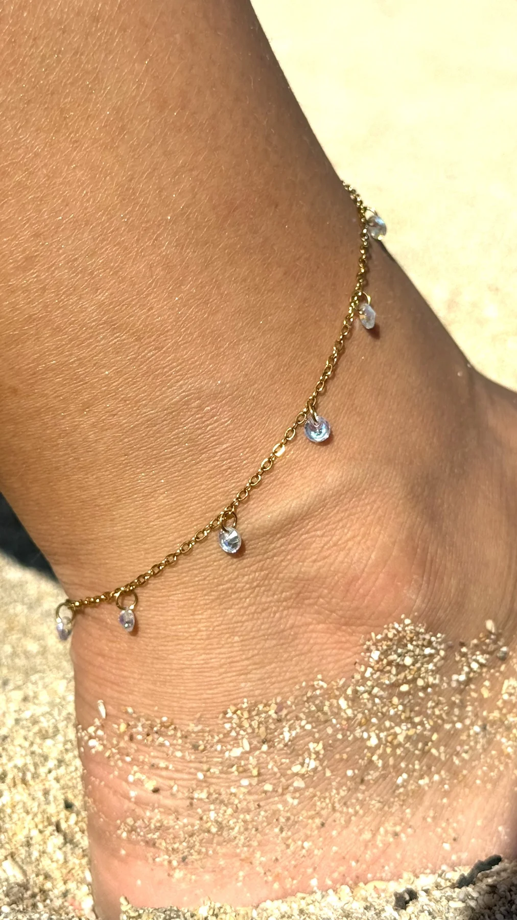 Crystal Drops Anklet
