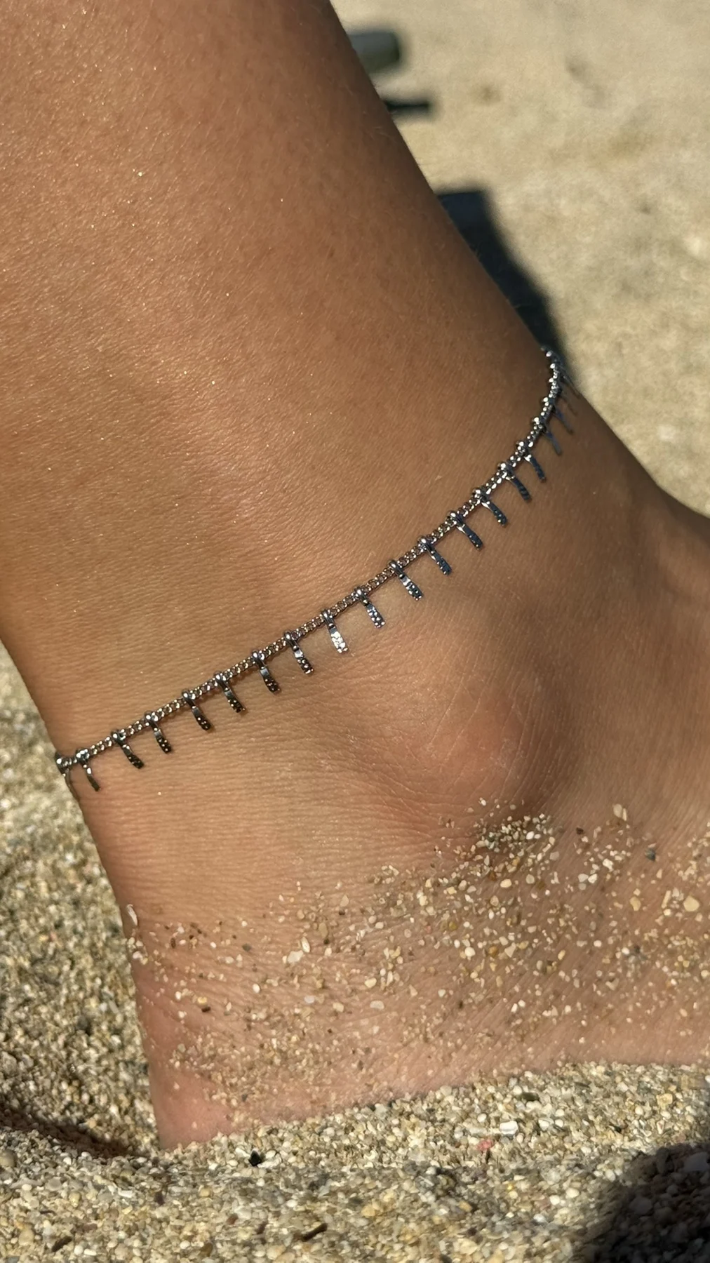 Silver Drops Anklet